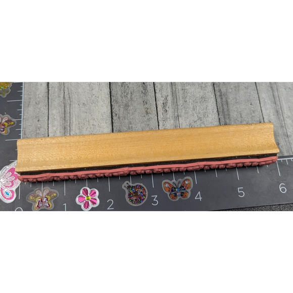 The Stamp Pad Ladybug Mushroom‎ Border Rubber Stamp Wood #M16 - Picture 3 of 3